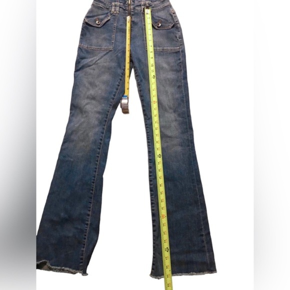 Guess Women's Persian Indigo Jade medium wash Denim jeans Jumpsuit size XS new - Picture 5 of 8